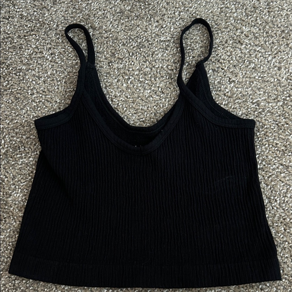 Urban Outfitters Black Ribbed Women's Top